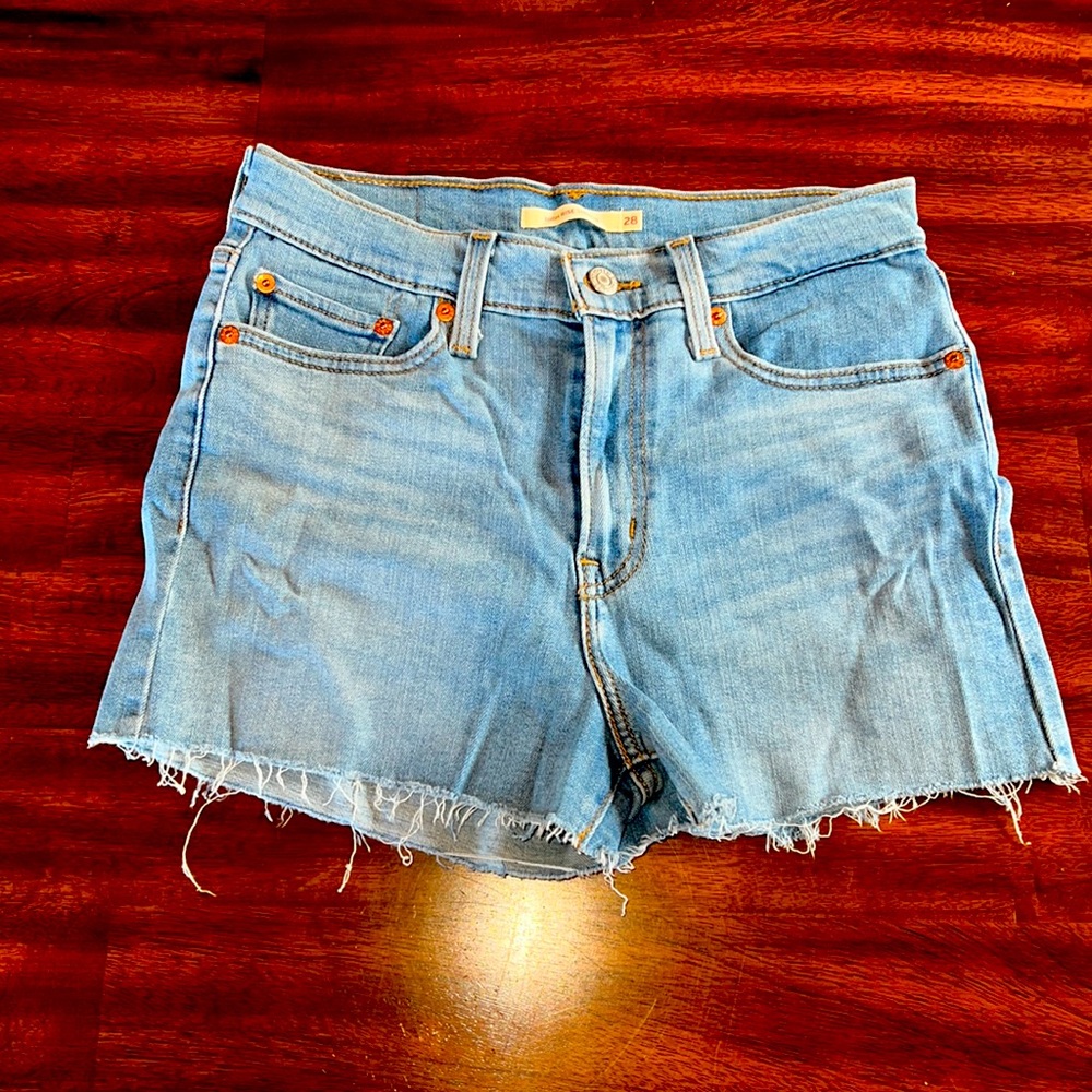 Levi's Light Blue Denim Cutoff Jean Shorts